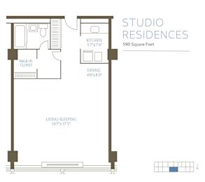 ST2F Floor Plan at The Pavilion, Detroit, MI