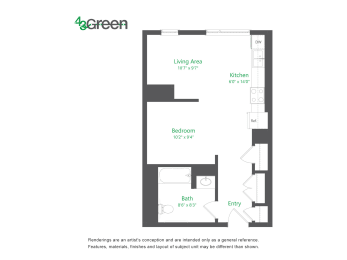Floor Plan  a floor plan of a living area with a bedroom and a bathroom