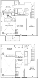 Penthouse 2 Floor Plan at One 333, Chicago, Illinois