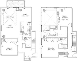 Penthouse 3 Floor Plan at One 333, Chicago, 60605