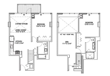 Penthouse 6 Floor Plan at One 333, Chicago, Illinois