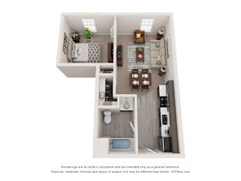 1 Bedroom Elevation 5000