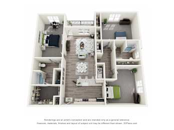 The Vista 3 Bed floor plan at Ardmore at Vance, Chattanooga, TN, Tennessee