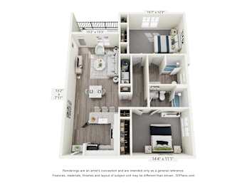 2 bed 2 bath at Ardmore Meadows Apartments, North Carolina, 27377