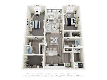 2 bed 2 bath A at Ardmore Meadows Apartments, Whitsett, NC, 27377
