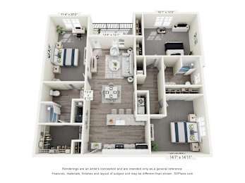 3 bed 2 bath at Ardmore Meadows Apartments, Whitsett, NC