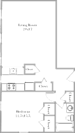 1 bed 1 bath C at Eagles Crossing Apartment , Washington, 20032