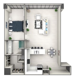 A9 Floor Plan at 220 Meridian, Indianapolis, Indiana