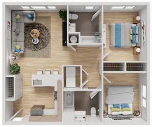 The Maddox at 640 Greenwood Ave Trenton NJ - Two Bedroom Two Bath floor plan