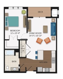 Boulevard2 Floor Plan at The Flats at Cedar Grove, Eagan