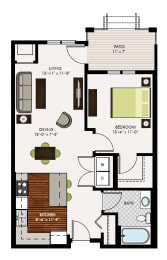 Capitol Floor Plan at Victoria Park and V2 Apartments, St. Paul, MN, 55102
