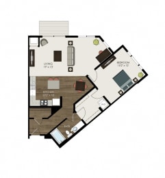 Contour Floor Plan at Victoria Park and V2 Apartments, St. Paul, Minnesota