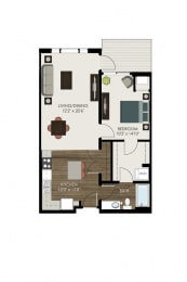 Latitude Floor Plan at Victoria Park and V2 Apartments, St. Paul, Minnesota
