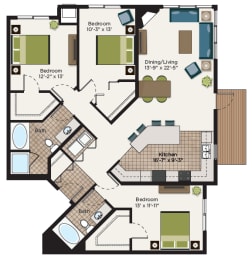 laurel Floor Plan at The Communities of River Crossing, Minnesota, 55116