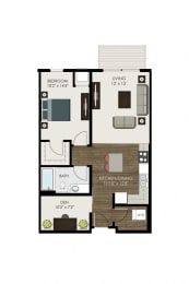 Reservoir Floor Plan at Victoria Park and V2 Apartments, Minnesota