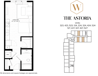 The Astoria Floor Plan at The Whitley, St. Paul, 55101