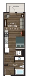 The_Como_A Floor Plan at Victoria Park and V2 Apartments, St. Paul, MN, 55102