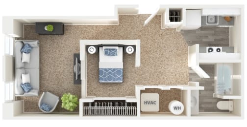 1 bed 1 bath at Queen Anne Belvedere, Baltimore, Maryland