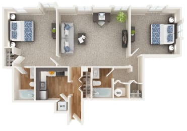 The Charles Floor Plan at The Mount Royal, Baltimore, MD, 21202