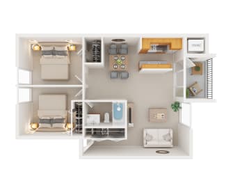 Two Bedroom with Living Room at New Carrollton Woods, Riverdale, MD
