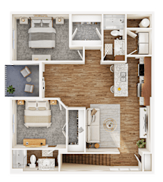 A detailed floor plan of a house showing all rooms and their layouts.