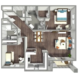 1350 SF Two bedroom apartment home at Parkwood Terrace in Omaha, NE