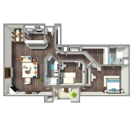 1400 SF Two bedroom apartment home at Parkwood Terrace in Omaha, NE