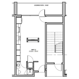 The Solice floor plan at The Howard in Bentonville, AR