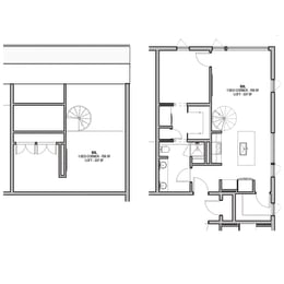 1,043 SF Studio One Bed Floor Plan at The Howard East Central in Bentonville, AR