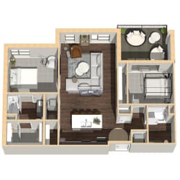 1,144 SF Two Bedroom Apartment Home at Vue 178 in Omaha, NE