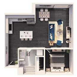 A small, modern bathroom with a toilet, sink, and bathtub.