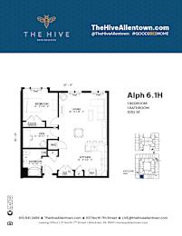 1 bed 1 bath Z at The Hive Apartments, Allentown
