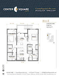 B16E Floor Plan at Center Square Lofts East, Allentown, PA