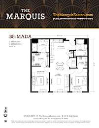 Floor Plan B8-MADA at The Marquis, Easton, Pennsylvania