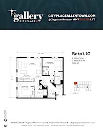 2 bedroom 2 bath A at The Gallery Apartment Homes Apartments, Allentown, 18101