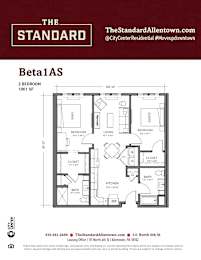 Beta1AS Floor Plan at The Standard Apartments, Allentown