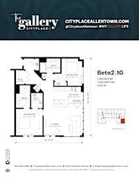 2 bedroom 2 bath D at The Gallery Apartment Homes Apartments, Pennsylvania
