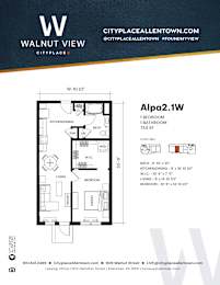 1 bed 1 bath C at Walnut View Apartments, Pennsylvania