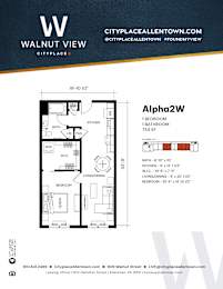 1 bed 1 bath B at Walnut View Apartments, Allentown