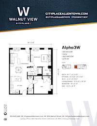 1 bed 1 bath E at Walnut View Apartments, Allentown, PA, 18102
