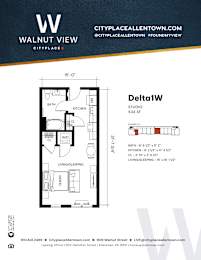 Studio 1 bath K at Walnut View Apartments, Allentown, PA