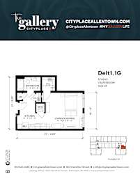 1 bedroom 1 bath G at The Gallery Apartment Homes Apartments, Allentown, PA, 18101