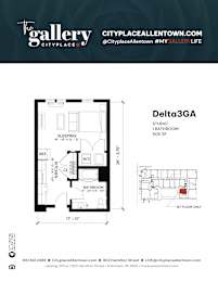 studio 1 bath G at The Gallery Apartment Homes Apartments, Pennsylvania, 18101