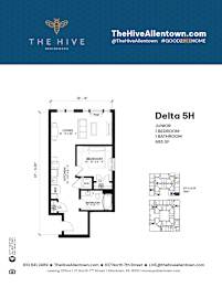 1 bedroom 1 bathroom A at The Hive Apartments, Allentown
