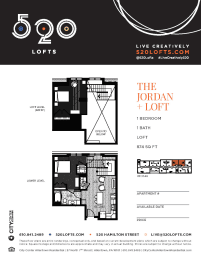 Jordan Loft Floor Plan at 520 Lofts, Allentown
