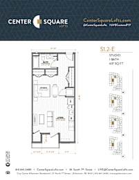 S12E Floor Plan at Center Square Lofts East, Allentown, PA