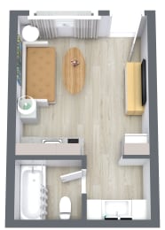 Navy Yard Type B Floor Plan at The Teale Navy Yard, North Charleston, SC, 29405