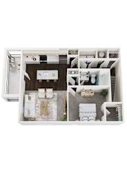 A4 Floor Plan at Pimlico Pointe, Mason