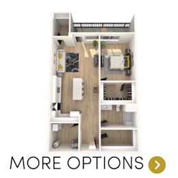 1 bedroom floor plan at apartments in Royal Oak, MI | Main Living Apartments in Royal Oak, MI