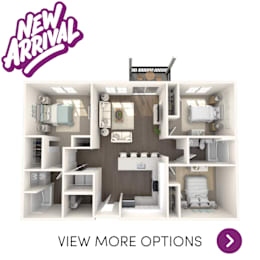 3 bedroom floor plan at Okemos Apartments | Knob Hill Apartments in Okemos, MI